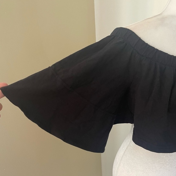 Free People Beach Lazy Crop Top Flounce Off Shoulder - Picture 6 of 9